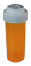 Amber Reversible Vials with Dual Purpose Caps